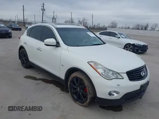 2014 Infiniti QX50 Journey with VIN JN1BJ0HP7EM210606, listed as a IAAI auction lot 41570750 with 1 mi miles. Bid and sale history available at carsss.com. Image 1.