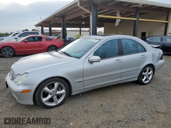 2004 Mercedes-Benz C 230 Kompressor with VIN WDBRF40J24F494739, listed as a Copart auction lot 50262755 with 140,353 mi miles and Salvage Title. Bid and sale history available at DreamBid. Image 1.