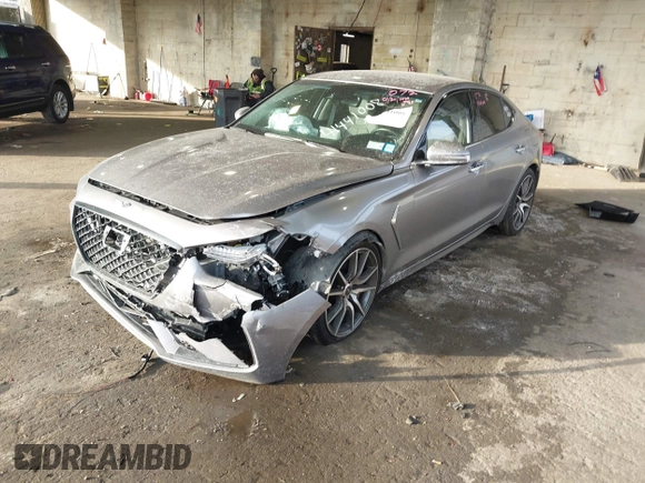 2021 Genesis G70 2.0T Sport with VIN KMTG24LA7MU067165, listed as a IAAI auction lot 41441008 with 43,792 mi miles. Bid and sale history available at carsss.com. Image 17.