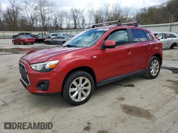 2015 Mitsubishi Outlander Sport 2.4 ES with VIN 4A4AR3AW3FE050829, listed as a Copart auction lot 52123555 with 98,945 mi miles and Salvage Title. Bid and sale history available at carsss.com. Image 1.