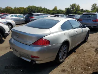 2004 BMW 6 Series 645Ci with VIN WBAEH73464B189718, listed as a Copart auction lot 71392644 with 122,373 mi miles and Salvage Title. Bid and sale history available at carsss.com. Image 3.