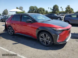 2023 Toyota bZ4X XLE with VIN JTMAAAAA9PA005426, listed as a Copart auction lot 68657534 with 53,926 mi miles and Salvage Title. Bid and sale history available at carsss.com. Image 4.