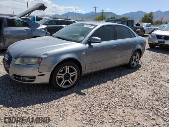 2007 Audi A4 2.0T with VIN WAUDF78EX7A024896, listed as a Copart auction lot 59593995 with 151,980 mi miles and Salvage title. Bid and sale history available at DreamBid. Image 1.