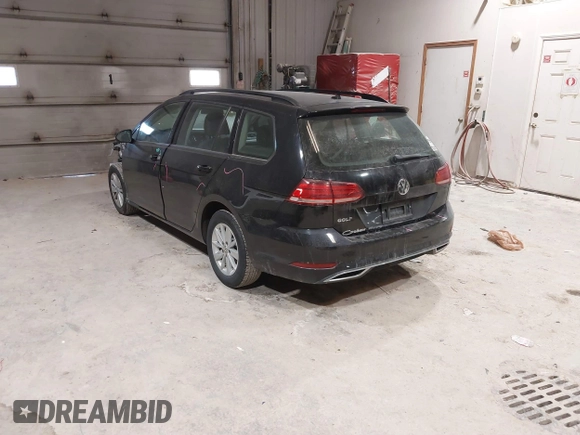 2019 Volkswagen Golf SportWagen S with VIN 3VWY57AU2KM511141, listed as a IAAI auction lot 41381913 with 93,679 mi miles. Bid and sale history available at carsss.com. Image 3.