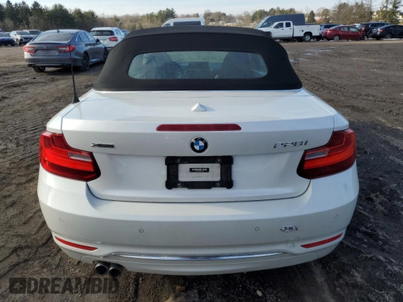 2016 BMW 2 Series 228i xDrive with VIN WBA1L9C52GV767513, listed as a Copart auction lot 43333875 with 46,779 mi miles and Salvage Title. Bid and sale history available at carsss.com. Image 6.