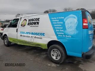 2019 Chevrolet Express Cargo with VIN 1GCWGBFGXK1239395, listed as a Copart auction lot 81158754 with 165,636 mi miles and Salvage title. Bid and sale history available at DreamBid. Image 2.