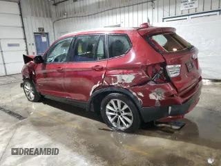 2013 BMW X3 xDrive28i with VIN 5UXWX9C57D0A25292, listed as a Copart auction lot 87730015 with 108,868 mi miles and Salvage Title. Bid and sale history available at carsss.com. Image 2.