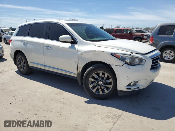 2014 Infiniti QX60 с VIN 5N1AL0MNXEC524307, выставлен на аукционе Copart как лот 49542245 с пробегом 147 546 миль миль и Списание • Salvage title. История ставок и продаж доступна на DreamBid. Изображение 4.