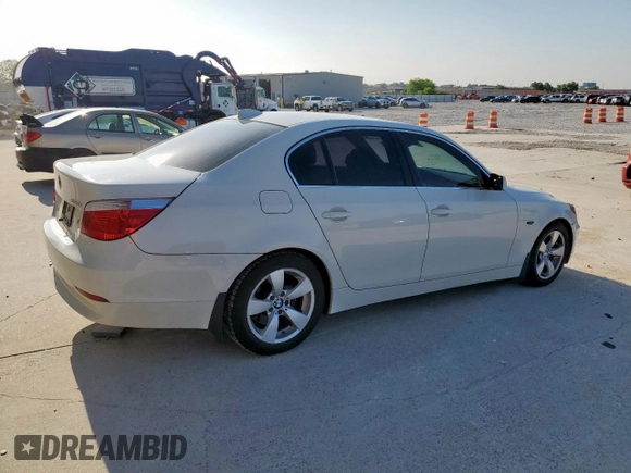 2007 BMW 5 Series 525i with VIN WBANE53537CW61863, listed as a Copart auction lot 53611705 with 134,014 mi miles and Salvage Title. Bid and sale history available at carsss.com. Image 3.
