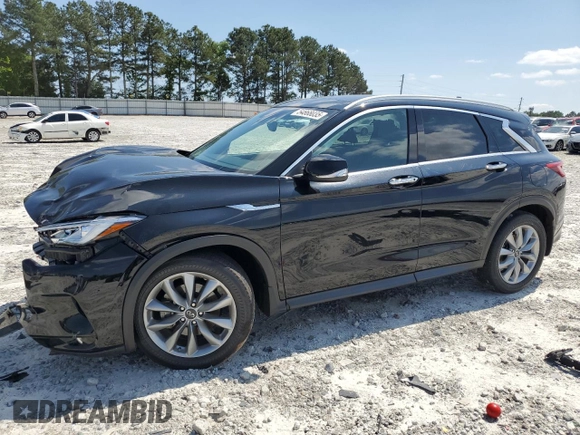 2021 Infiniti QX50 Luxe with VIN 3PCAJ5BA0MF119842, listed as a Copart auction lot 54868035 with 70,688 mi miles and Salvage title. Bid and sale history available at DreamBid. Image 1.
