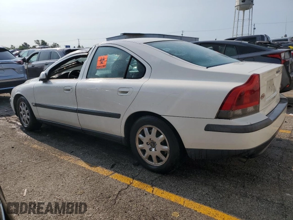 2002 Volvo S60 with VIN YV1RS61R522139334, listed as a Copart auction lot 66400194 with 0 mi miles and Salvage Title. Bid and sale history available at carsss.com. Image 2.
