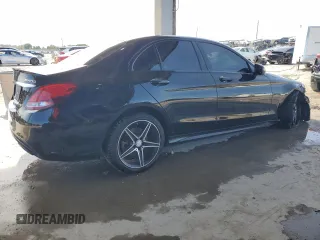 2017 Mercedes-Benz C 300 with VIN 55SWF4JB7HU205892, listed as a Copart auction lot 59607825 with 104,146 mi miles and Salvage title. Bid and sale history available at DreamBid. Image 3.
