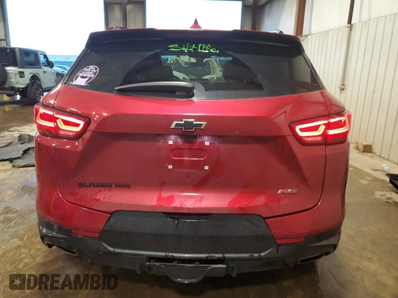 2023 Chevrolet Blazer RS z VIN 3GNKBKRS9PS196873, wystawiony jako Copart lot #63096515 z przebiegiem 37 142 mil mil oraz Szkoda całkowita • Salvage title. Historia ofert i sprzedaży dostępna na DreamBid. Obrazek 6.