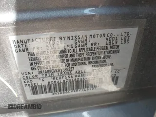 2024 Nissan Sentra SV with VIN 3N1AB8CVXRY365327, listed as a IAAI auction lot 42521859 with 22,848 mi miles and . Bid and sale history available at DreamBid. Image 9.