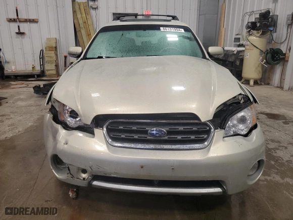 2006 Subaru Legacy Wagon Outback 3.0 R L.L. Bean with VIN 4S4BP86C064360662, listed as a Copart auction lot 86131994 with 0 mi miles and Non Repairable. Bid and sale history available at carsss.com. Image 5.