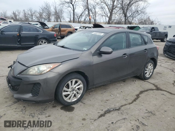 2013 Mazda 3 i Touring with VIN JM1BL1LPXD1833531, listed as a Copart auction lot 46881095 with 166,529 mi miles and Salvage Title. Bid and sale history available at carsss.com. Image 1.