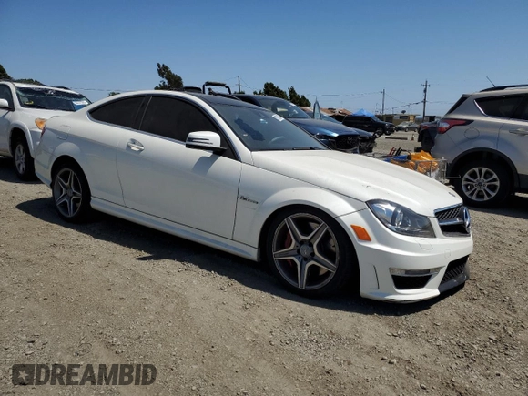 2012 Mercedes-Benz C 63 AMG with VIN WDDGJ7HB9CF814987, listed as a Copart auction lot 59702905 with 109,384 mi miles and Salvage title. Bid and sale history available at DreamBid. Image 4.
