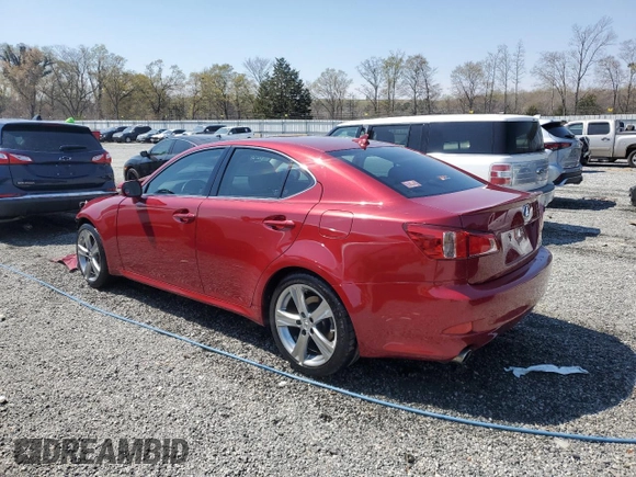 2012 Lexus IS 250 with VIN JTHBF5C28C5171750, listed as a Copart auction lot 50923475 with 109,491 mi miles and Salvage Title. Bid and sale history available at DreamBid. Image 2.