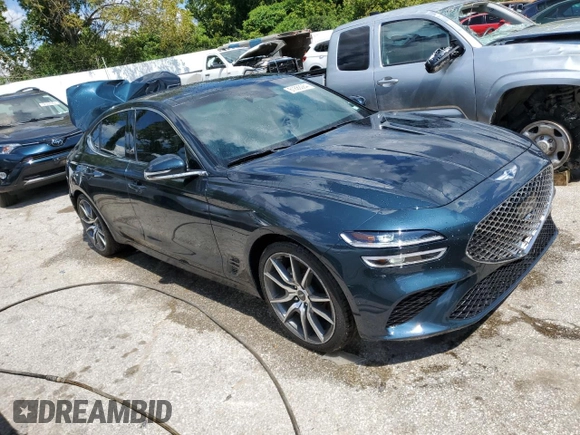 2022 Genesis G70 2.0T with VIN KMTG34TA9NU091742, listed as a Copart auction lot 61888064 with 18,349 mi miles and Salvage Title. Bid and sale history available at DreamBid. Image 4.