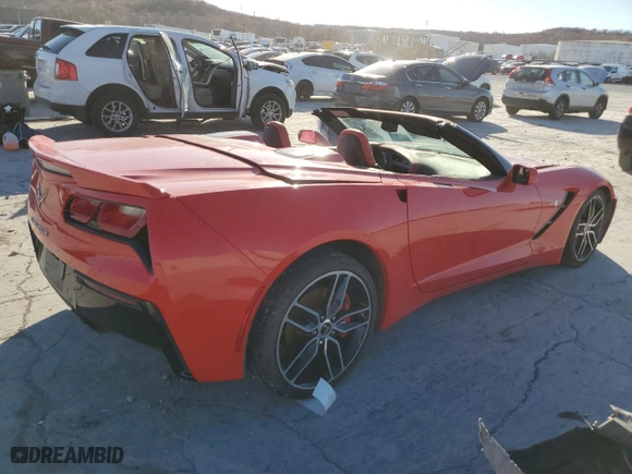 2016 Chevrolet Corvette Stingray Z51 3LT with VIN 1G1YM3D75G5111553, listed as a Copart auction lot 76590443 with NaN miles. Bid and sale history available at carsss.com. Image 3.
