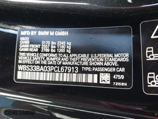 2023 BMW M4 Competition xDrive with VIN WBS33BA03PCL67913, listed as a IAAI auction lot 41223413 with 30,021 mi miles. Bid and sale history available at carsss.com. Image 9.