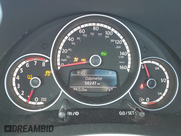 2015 Volkswagen Beetle 1.8T w/Tech with VIN 3VW517AT0FM805617, listed as a Copart auction lot 54699545 with 50,247 mi miles and Non Repairable. Bid and sale history available at DreamBid. Image 9.