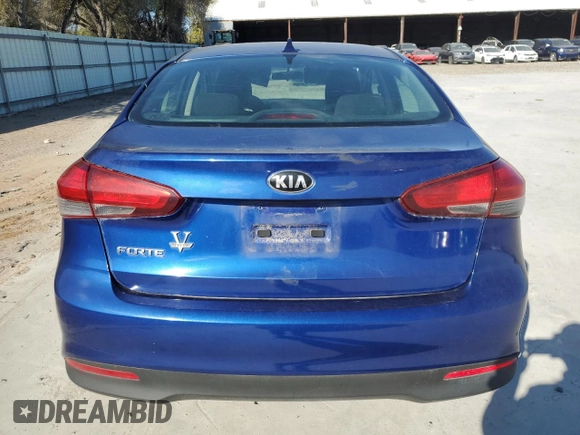 2017 Kia Forte LX with VIN 3KPFK4A70HE080863, listed as a Copart auction lot 85850544 with 37,688 mi miles and Salvage Title. Bid and sale history available at carsss.com. Image 6.