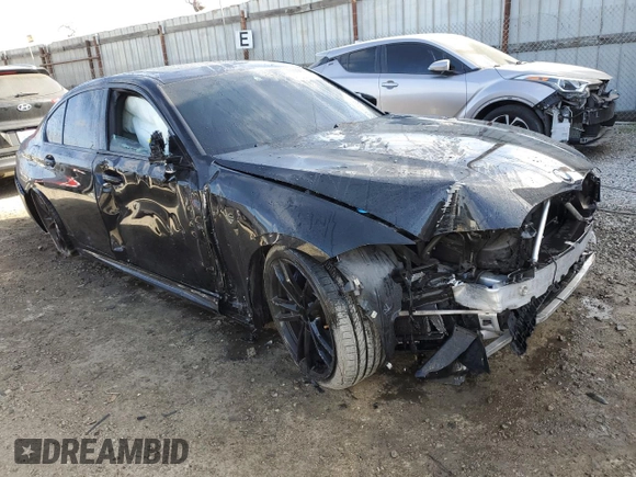2022 BMW 3 Series M340i with VIN 3MW5U7J08N8C30901, listed as a Copart auction lot 47535755 with 35,338 mi miles and Salvage Title. Bid and sale history available at carsss.com. Image 4.