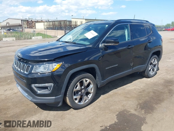2019 Jeep Compass Limited z VIN 3C4NJDCB6KT673338, wystawiony jako IAAI lot #42264426 z przebiegiem 92 851 mil mil oraz . Historia ofert i sprzedaży dostępna na DreamBid. Obrazek 2.