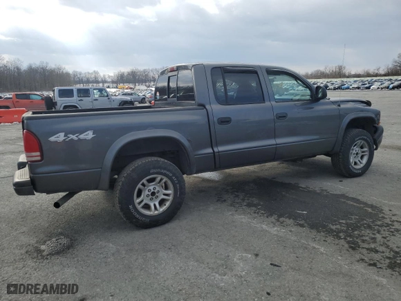 2004 Dodge Dakota Sport with VIN 1D7HG38K94S504357, listed as a Copart auction lot 42763975 with 196,577 mi miles and Salvage Title. Bid and sale history available at carsss.com. Image 3.
