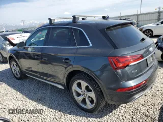 2021 Audi Q5 Premium Plus with VIN WA1BAAFY7M2118933, listed as a Copart auction lot 57853415 with 58,112 mi miles and Salvage title. Bid and sale history available at DreamBid. Image 2.