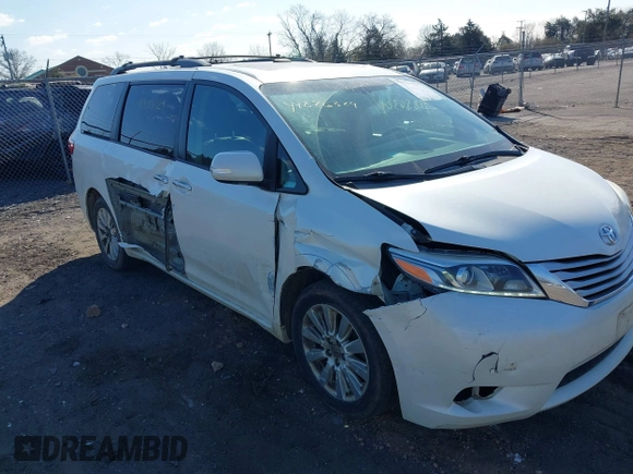 2016 Toyota Sienna Ltd with VIN 5TDDK3DC6GS140563, listed as a IAAI auction lot 41886329 with 130,460 mi miles. Bid and sale history available at carsss.com. Image 6.
