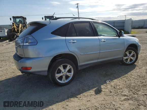 2008 Lexus RX 400h with VIN JTJHW31UX82070428, listed as a Copart auction lot 53703095 with 119,819 mi miles and Salvage Title. Bid and sale history available at DreamBid. Image 3.