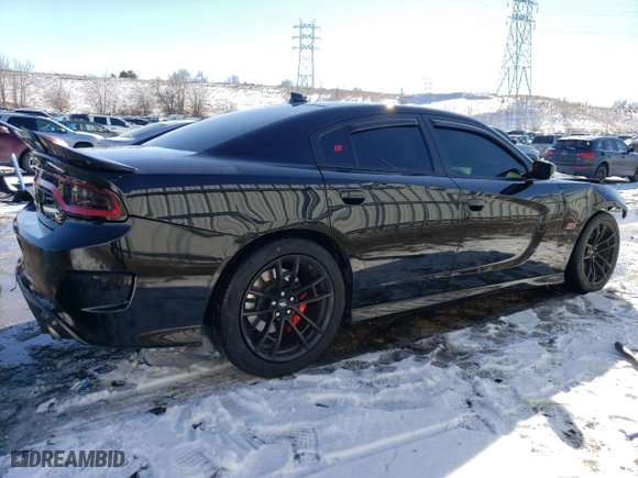 2021 Dodge Charger Scat Pack with VIN 2C3CDXGJXMH593123, listed as a Copart auction lot 42450355 with 45,870 mi miles and Salvage Title. Bid and sale history available at carsss.com. Image 3.