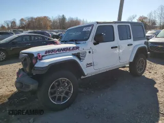 2021 Jeep Wrangler Unlimited Sport Altitude with VIN 1C4HJXDN7MW718825, listed as a Copart auction lot 79742604 with 7,554 mi miles and Salvage title. Bid and sale history available at DreamBid. Image 1.