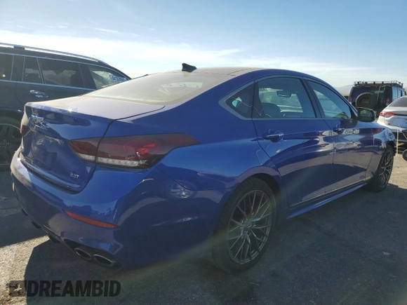 2020 Genesis G80 Sport with VIN KMTFN4JB0LU329802, listed as a Copart auction lot 87034094 with 35,562 mi miles and Salvage title. Bid and sale history available at DreamBid. Image 3.