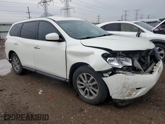 2015 Nissan Pathfinder S with VIN 5N1AR2MN5FC626688, listed as a Copart auction lot 58366045 with 148,900 mi miles and Salvage title. Bid and sale history available at DreamBid. Image 4.