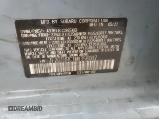 2021 Subaru Crosstrek Special Sports with VIN JF2GTHRC1MH358007, listed as a Copart auction lot 47307655 with Not provided miles and Salvage title. Bid and sale history available at DreamBid. Image 15.
