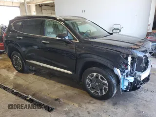 2023 Hyundai Santa Fe Hybrid Blue with VIN 5NMS2DA12PH008063, listed as a Copart auction lot 76351694 with 0 mi miles and Salvage Title. Bid and sale history available at carsss.com. Image 4.