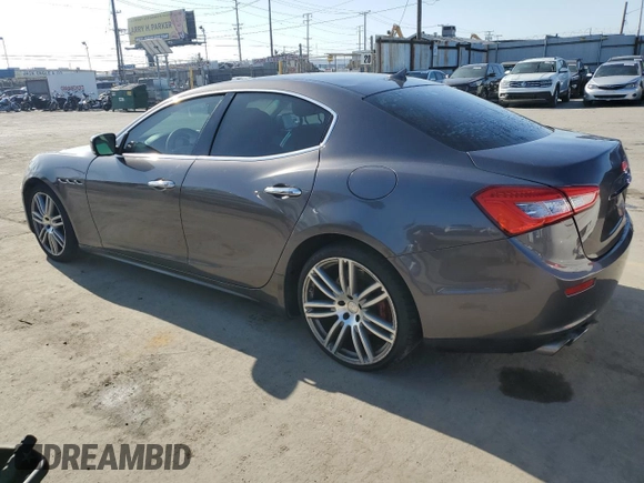 2016 Maserati Ghibli S Q4 z VIN ZAM57RTA8G1173582, wystawiony jako Copart lot #48792615 z przebiegiem Nie podano mil oraz Szkoda całkowita • Salvage title. Historia ofert i sprzedaży dostępna na DreamBid. Obrazek 2.