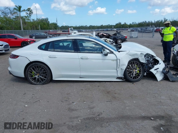 2018 Porsche Panamera 4 E-Hybrid with VIN WP0AE2A74JL130540, listed as a IAAI auction lot 42078444 with 65,981 mi miles and . Bid and sale history available at DreamBid. Image 13.
