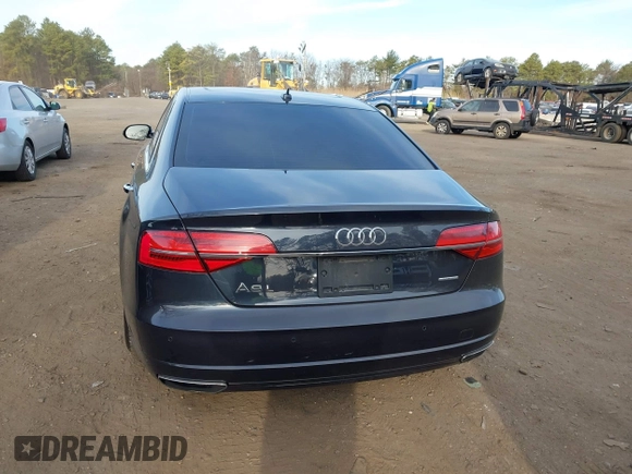 2017 Audi A8 L with VIN WAU44AFDXHN006857, listed as a IAAI auction lot 41758062 with 88,385 mi miles. Bid and sale history available at carsss.com. Image 16.