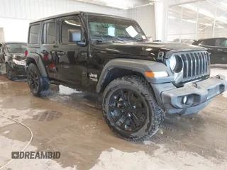 2018 Jeep Wrangler Unlimited Sport S z VIN 1C4HJXDG2JW179396, wystawiony jako IAAI lot #41629534 z przebiegiem Nie podano mil oraz . Historia ofert i sprzedaży dostępna na DreamBid. Obrazek 1.