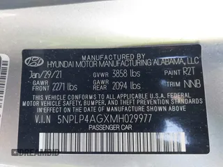 2021 Hyundai Elantra Limited with VIN 5NPLP4AGXMH029977, listed as a IAAI auction lot 41435696 with 66,986 mi miles and . Bid and sale history available at DreamBid. Image 9.