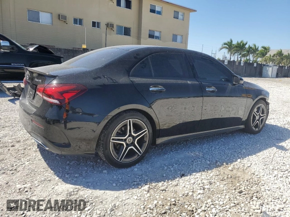 2020 Mercedes-Benz A 220 with VIN W1K3G4FB3LJ237580, listed as a Copart auction lot 47146925 with 84,987 mi miles and Salvage Title. Bid and sale history available at DreamBid. Image 3.