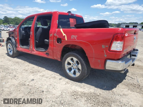 2021 Ram 1500 Lone Star with VIN 1C6RREFTXMN630958, listed as a Copart auction lot 55039995 with 53,497 mi miles and Salvage title. Bid and sale history available at DreamBid. Image 2.