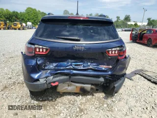2021 Jeep Compass Trailhawk with VIN 3C4NJDDB1MT598484, listed as a Copart auction lot 55997655 with 25,257 mi miles and Salvage title. Bid and sale history available at DreamBid. Image 6.