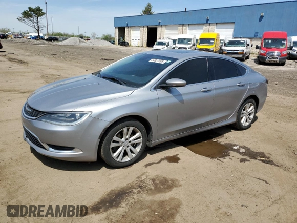 2015 Chrysler 200 Limited with VIN 1C3CCCAB0FN722834, listed as a Copart auction lot 54827095 with 123,244 mi miles and Clean title. Bid and sale history available at DreamBid. Image 1.