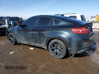 2014 BMW X6 M with VIN 5YMGZ0C50E0C40694, listed as a Copart auction lot 43943305 with 124,104 mi miles and Salvage Title. Bid and sale history available at carsss.com. Image 2.
