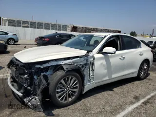 2023 Infiniti Q50 Luxe z VIN JN1EV7BPXPM510680, wystawiony jako Copart lot #59995545 z przebiegiem 12 605 mil mil oraz Szkoda całkowita • Salvage title. Historia ofert i sprzedaży dostępna na DreamBid. Obrazek 1.